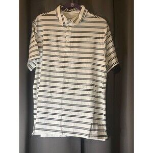 White w/ Black Stripes Shirt Men’s Large Polo. NWT